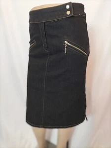 Papaya - Blue Denim Knee Length Skirt, UK 8 - Picture 1 of 3