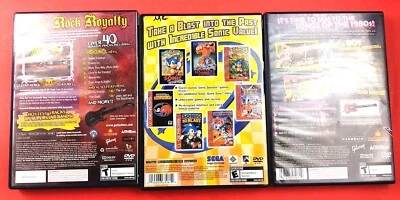 PS2 SONIC MEGA, GUITAR HERO-AEROSMITH/ROCKS THE 80s, 3X PLAYSTION 2 PD Foto 1 de 4