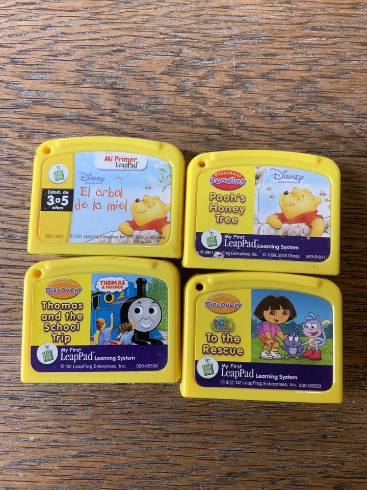 Leap Frog My First Leap Pad Cartridge Lot 4 Spanish Winnie The Pooh Dora Thomas - Image 1 of 1