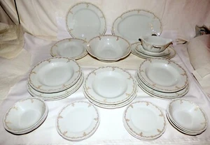 Kaiser Dubarry Reverence Speise Service 28 tlg. Floral Gold Grau Teller 725/90 - Bild 1 von 11