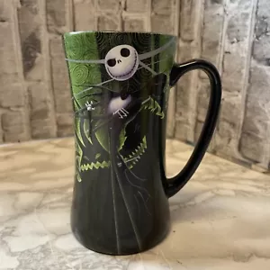 Disney Store Jack Skellington A Nightmare Before Christmas Mug Cup Black Green - Picture 1 of 9