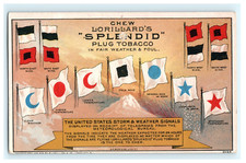 Chew Lorillard's Splendid Plug Tobacco US Storm Flags Chas R Dean Taunton MA