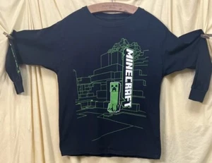 Minecraft T-Shirt Jugend Gr. L schwarz langarm 2020 Design "Time To Mine" - Bild 1 von 16