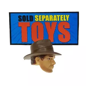 Hasbro 4" INDIANA JONES HEAD action figure body part with hat Harrison Ford - Picture 1 of 8