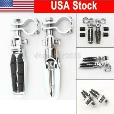 Abrazaderas de pie de montaje en barra de choque de carretera para Kawasaki Vulcan 750 800 1700 2000 Foto 1 de 4