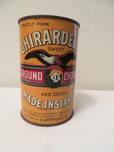 Vintage Ghirardelli gemahlene Schokolade San Francisco Dose 1 Pfund - Bild 1 von 6