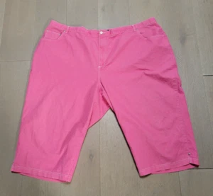 Avenue Blues Womens 32w Pink Denim Capris Stretch - Picture 1 of 6