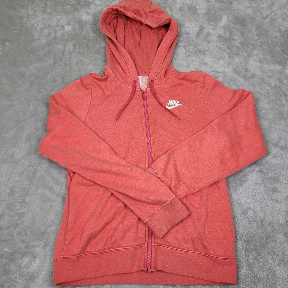 Women's Nike Hoodie Coral  Size XS Cotton Rayon Polyester Blended Pullover - Image 1 of 4
