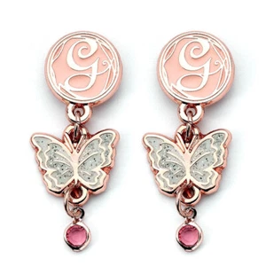Wicked Rose Gold Plated Glinda Butterfly Drop Earrings- New Official Merchandise - Picture 1 of 3