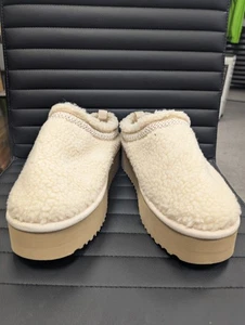 Jack Wills Ivory Fleece Platform Snug Shoes Size 6 (T2) - Picture 1 of 7