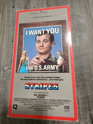 Stripes (1981) Ivan Reitman Bill Murray John Candy Harold Ramis comedy VHS - Image 1 of 4