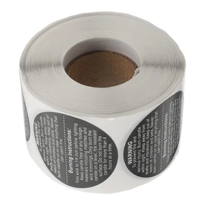 500PCS warning labels for candle making Candle Making Stickers Candle Tin - Picture 1 of 12