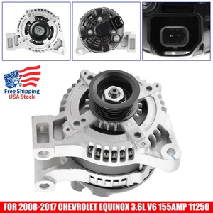 Alternator For 2013-2017 Chevy Equinox GMC Terrain V6 3.6L 155Amp 11250 15807948 - Picture 1 of 16