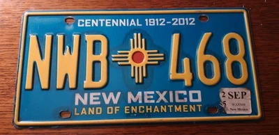 plaque immatriculation américaine Usa Nouveau Mexique - license plate New Mexico - Photo 1/4