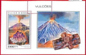 A1820 - GUINEA BISSAU, ERROR: MISSPERF, SOUVENIR S - 2018, Volcanoes, Minerals - Picture 1 of 1