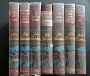 Vintage John Steinbeck Collier 1936-1945 Set Of 7 Hardcover Books - Picture 1 of 18