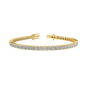 2.25ctw 4-Prong Lab Grown Diamond Tennis Bracelet, 8 inch, 14k Yellow Gold - Picture 1 of 4