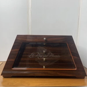 El Rey Del Mundo Humidor Mahogany 4 Drawer Walnut Cedar 18.5"L X 9.5"H X 10.5"W - Picture 1 of 24