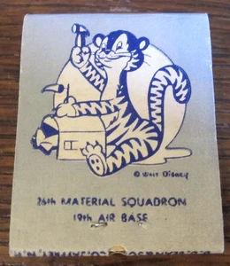 Walt Disney - 26th Material Squadron 19th Air Base Matchbook con Pepsi by Bean - Imagen 1 de 7