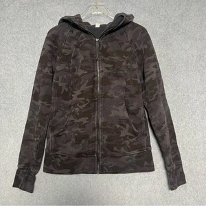 Lululemon Womens Camo Scuba Zip Up Hoodie Size 8 - Picture 1 of 8