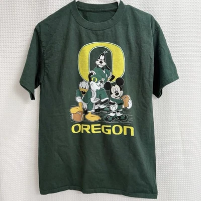 Camiseta para mujer Oregon Ducks M M Hanes Tagless Disney Donald Mickey Goofy Tee Foto 1 de 4