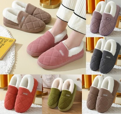 MARKENLOS Pantoffeln Damen Plüsch Winter Hausschuhe Warme Antirutsch Plüschschuhe Schlappe