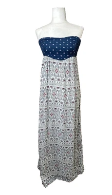 Maxi Vestido Roxy Floral Boho Vestido de Playa Mediano Bohemio Gitano Costero Indie Foto 1 de 4