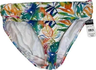 Ralph Lauren Womens Size 14 Floral Shirred-Band Hipster Bikini Swim Bottom - Image 1 of 4