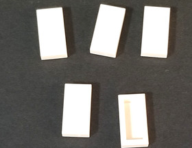 LEGO White 1x2 Tile 3069 / 30070 Brick Block Parts Pieces LOT OF 5