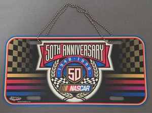 Vintage NASCAR 50th Anniversary License Plate - Picture 1 of 2