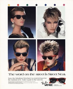 1988 Ray Ban Wayfarer: Word On the Street Is Street Neat Vintage Print Ad - Bild 1 von 1