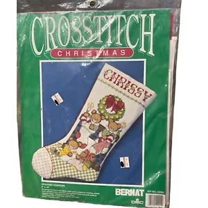BERNAT NIP Vintage Stocking Stuffers 42001 Christmas Needlepoint Stocking Kit - Picture 1 of 5