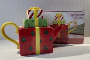 Pfaltzgraff Collectibe Holiday handbemalt Weihnachtsgeschenke Geschenke Mini Teekanne - Bild 1 von 12
