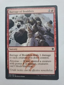 MTG Magic The Gathering Card Barrage of Boulders Sorcery Red Khans Of Tarkir - Picture 1 of 2