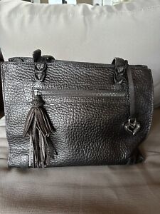 brighton leather Pewter Handbag