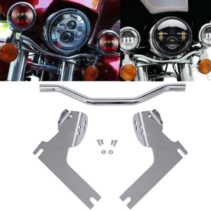 Fog Passing Light Mounting Bar Bracket For 1994-2013 Harley Touring Road King - Picture 1 of 10