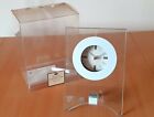 Boots Glass Desk Clock -The White Collection - Modernist -Battery Op New in Box 