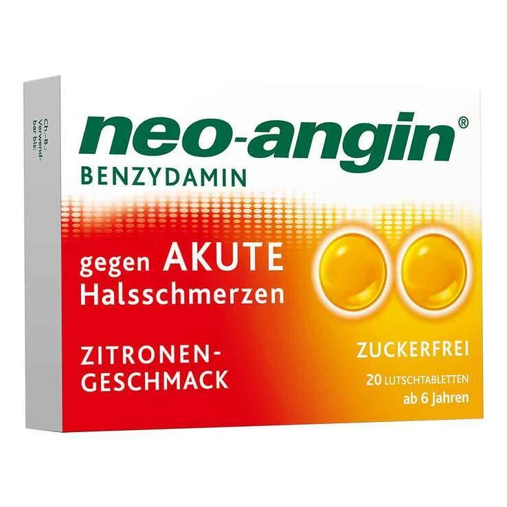 NEO ANGIN neo-angin Benzydamin gegen akute Hasschmerzen Zitrone · 20 St · PZN 11160178