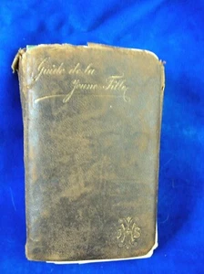 Guide de la Jeune Fille, Diocese de Montreal book, 1891 + religious cards - Bild 1 von 6