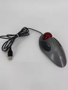 Logitech T-BC21 USB Wired Marble Optical Trackball Mouse TESTED & WORKS - Picture 1 of 10