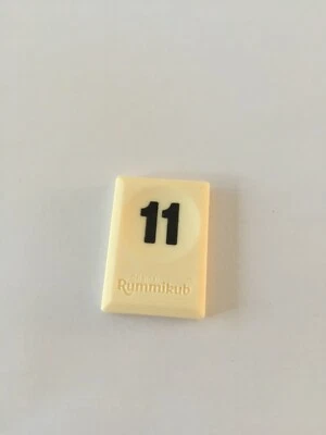 Tuile chiffre 11 onze noir pièce Rummikub Le rami des chiffres jeu de voyage - Photo 1/2