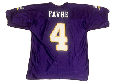 Brett Favre — Minnesota Vikings Home Jersey — Size Men’s Medium - Image 1 of 4