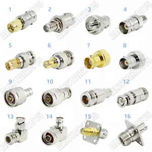 2pcs BNC Male Female to SMA N Type Male Female Plug Jack Adapter RF Connector - Picture 1 of 17