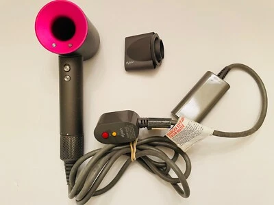 Dyson Supersonic Hair Dryer HD01 w/ Concentrator ~ Iron and Fuschia ~ VGUC - Image 1 of 4