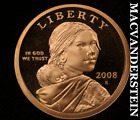 2008-S dollar Sacagawea - épreuve de gemmes à choix rare lustre sans réserve #V1965