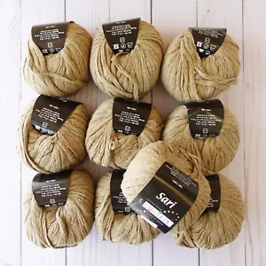 Stacy Charles Sari Yarn ~ Lot of 10 ~ 2 Brown ~ 100% Silk ~ Rustic ~ Tape Yarn - Picture 1 of 6