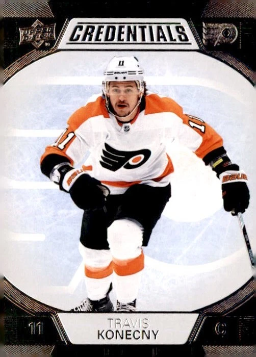 2022-23 Upper Deck Credentials Hockey #61 Travis Konecny Philadelphia Flyers - Image 1 of 2