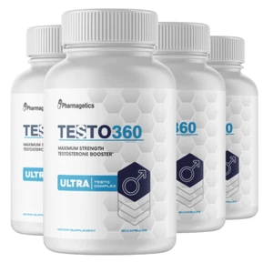 Testo 360 Maximum Strength Testosterone Booster - 4 Bottles 240 Capsules - Picture 1 of 7