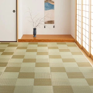 Alfombra de hierba Tatami Mat Rush alfombra Igusa Setonoto azul marrón triple tela - Imagen 1 de 26