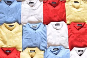 3X 4X 6X BOYS GIRLS Plain Polo Tee T-Shirt School Shirts Uniform PE Top Gym Tops - Picture 1 of 60